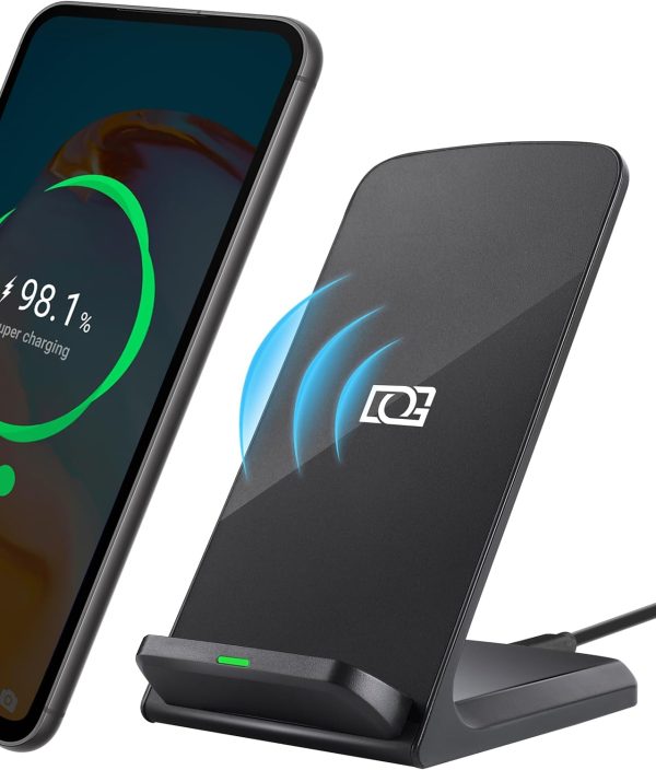 Wireless Phone Charger for Apple & Android, 15W Fast Qi Charging Stand for iPhone 16 Pro Max 15 14 13 12 11 Plus Samsung Galaxy S25 Z Flip Fold Note Pixel 8 Pro & More (1)