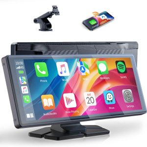 LAMTTO Wireless Car Stereo for Apple CarPlay Android Auto Portable Car Radio, 9.26 Inch IPS Touchscreen CarPlay Screen with Bluetooth 5.0/Mirror Link/Voice Assistant/Sat Navi AUX/FM/AUX/Type-C