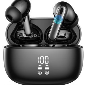 Wireless Earbuds, Bluetooth 5.4 Headphones in Ear buds with HiFi Stereo Deep Bass 4 ENC Noise Cancelling Mic Wireless Earphones 48H Playtime, Bluetooth Earbuds LED Display, IP7 Waterproof, Fast Charge