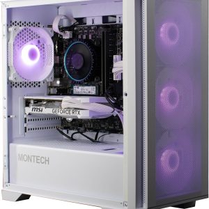 Luna 5 White Gaming PC Tower • 10 Core 14400F • White RTX 4060 OC 8GB DDR6 • 16GB 3200MHz • 1TB NVME SSD • Montech 100 Air ARGB Desktop Computer • 1200 Mbps WiFi + Bluetooth • Windows 11