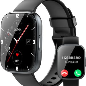 Smart Watch for Men Women Answer/Make Calls, 1.95" Fitness Watch with Hear Rate/Sleep Monitor, Fitness Tracker 110+ Sports Modes Activity Trackers IP68 Waterproof Smartwatch for iOS Android, Black
