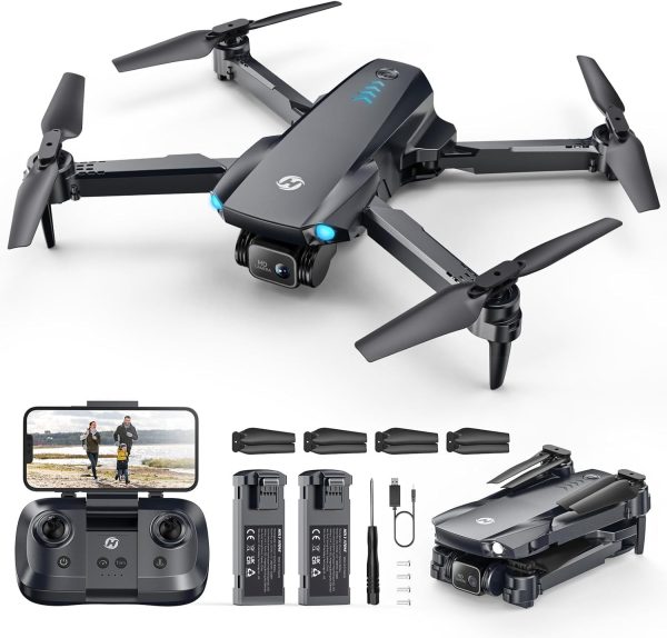 Holy Stone HS290 Foldable Drone with 1080P HD FPV Camera for Beginners, RC Quadcopter with Optical Flow, APP Control, Tap Fly, 3 Speed Modes, 2 Modular Batteries, Toys Gifts for Boys and Girls