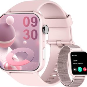 Blackview Smart Watch for Women - Answer/Make Calls & AI Voice, 1.85" Fitness Watch with Heart Rate SpO2 Sleep Monitor, 100+ Sports Modes Activity Tracker, Step Counter Smartwatch for iOS Android