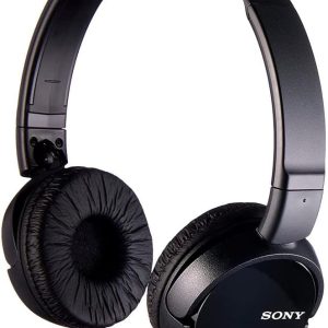 Sony MDR-ZX110 Wired Overhead Headphones, Neodymium Dynamic Drivers, Swivel Fold Design - Black