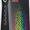 Mini PC Windows 11, AMD Ryzen 7 Pro 5875U (8C/16T, up to 4.5Ghz) 16GB RAM 512GB NVMe SSD Mini Gaming PC, Mini Desktop Pc with 3-mode Adjustment, WiFi 6/BT5.2/HDMI/DP/Type-C 3 SCREEN OUTPUT
