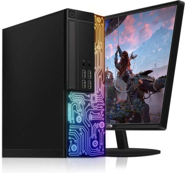 Dell Gaming PC Bundle, 24" Monitor, Quad Core I5 3.4G up to 3.8GHz, GeForce GT 1030, 16GB RAM, 512G SSD, 600M WiFi, Refurbished Gaming Desktop Computer, Windows 10 (Renewed)