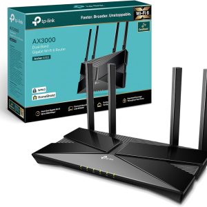 TP-Link Archer AX53 AX3000Mbps WiFi 6 Router, Gigabit VPN, Internet Booster, Ultra-Low Latency, EasyMesh, WPA3, Ideal for Gaming, Compatible With Alexa