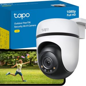 Tapo TC40 Pan/Tilt Smart Security Outdoor Camera, Full HD, 360° Smart Person Detection Motion Tracking, Color Night Vision, WiFi Camera No Monthly Fee, Two-Way Talk, IP65, Works with Alexa & Google