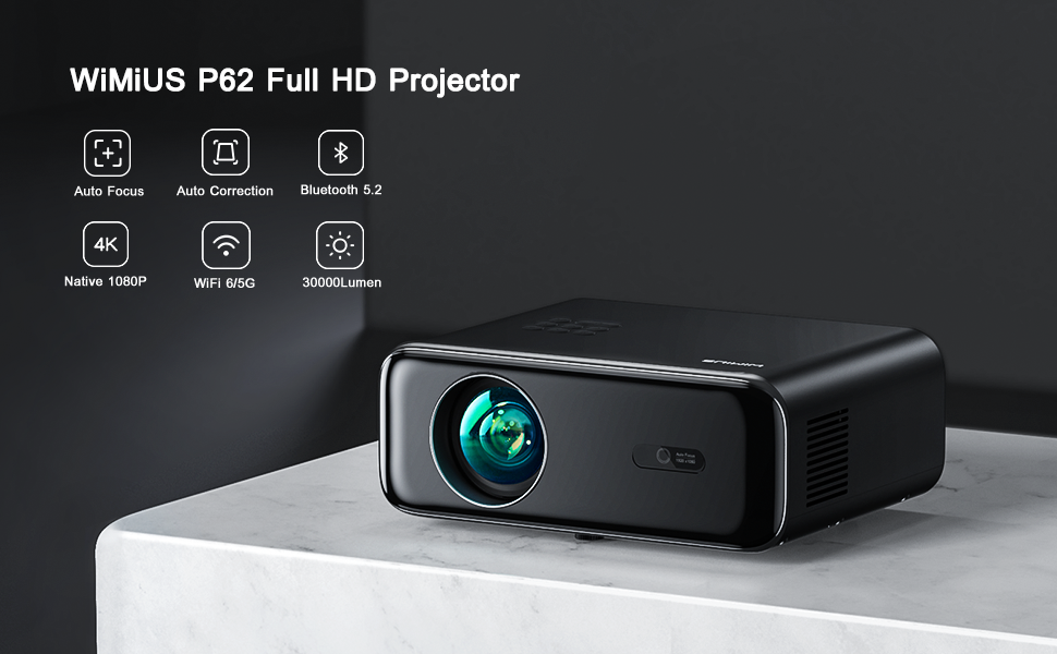 WIMIUS P62 Full HD 1080P Projector